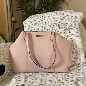 Michael Kors 2 in 1 Powder Blush Tote Bag with Fold in Sides